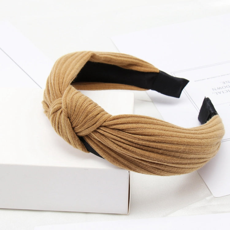 Soft Knotted Headband Hairband Lady Bow Hair Hoop Hair Accessories, Black, Pink, Wine red, Gray, Green, Navy Blue, Yellow, Khaki, Dark gray, Cyan