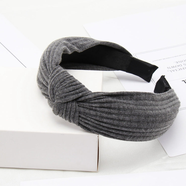 Soft Knotted Headband Hairband Lady Bow Hair Hoop Hair Accessories, Black, Pink, Wine red, Gray, Green, Navy Blue, Yellow, Khaki, Dark gray, Cyan