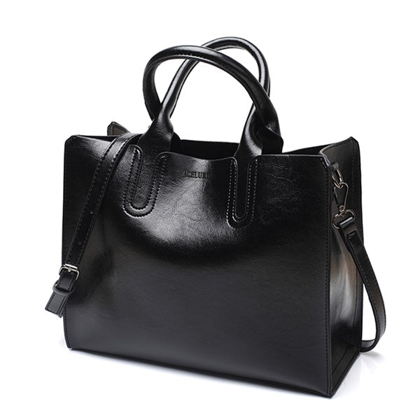 Leather Handbags Big Women Bag Casual Female Bags Trunk Tote Shoulder Bag Ladies Large Bolsos, Gray, Brown, Black, Green, Blue, Coffee, Burgundy, Pink