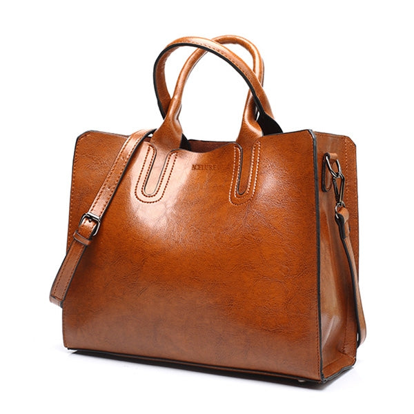Leather Handbags Big Women Bag Casual Female Bags Trunk Tote Shoulder Bag Ladies Large Bolsos, Gray, Brown, Black, Green, Blue, Coffee, Burgundy, Pink