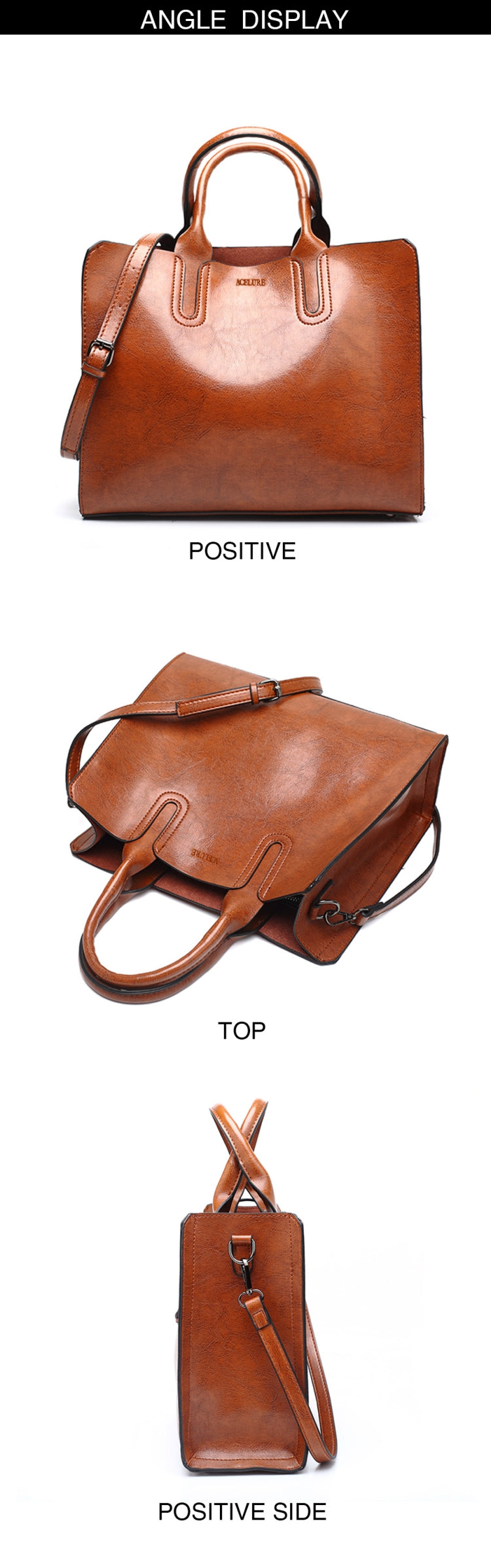 Leather Handbags Big Women Bag Casual Female Bags Trunk Tote Shoulder Bag Ladies Large Bolsos, Gray, Brown, Black, Green, Blue, Coffee, Burgundy, Pink