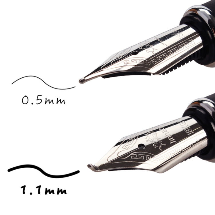 X750 Stationery Stainless Steel Fountain Pen Medium Nib Ink Pens School Oiifice Gift, 0.5mm, 1.1mm