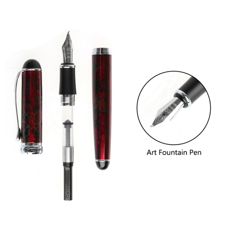 X750 Stationery Stainless Steel Fountain Pen Medium Nib Ink Pens School Oiifice Gift, 0.5mm, 1.1mm