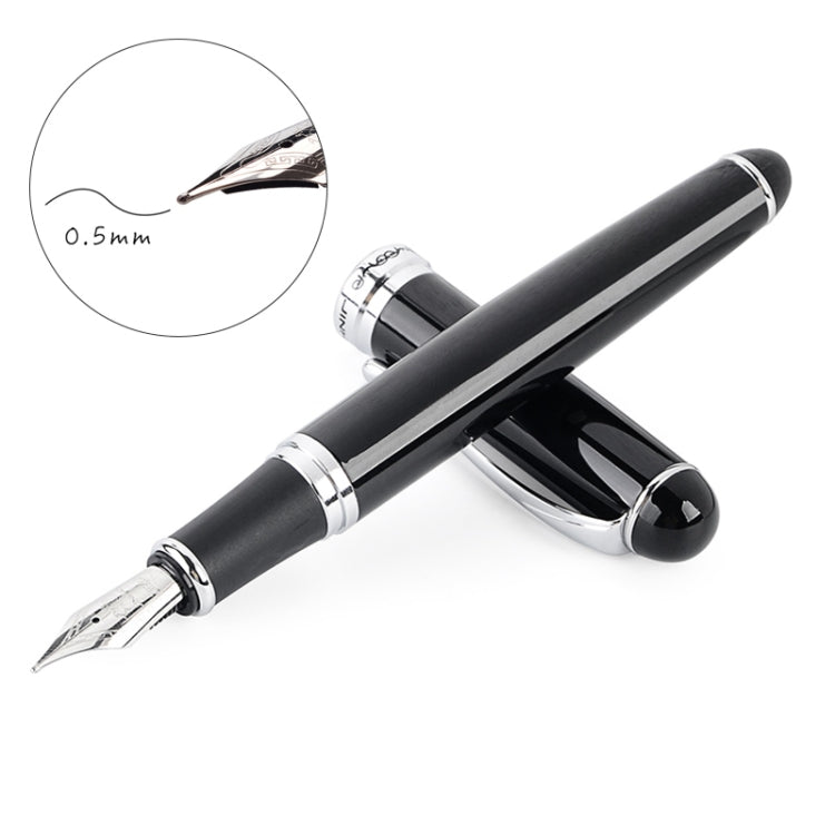 X750 Stationery Stainless Steel Fountain Pen Medium Nib Ink Pens School Oiifice Gift, 0.5mm, 1.1mm
