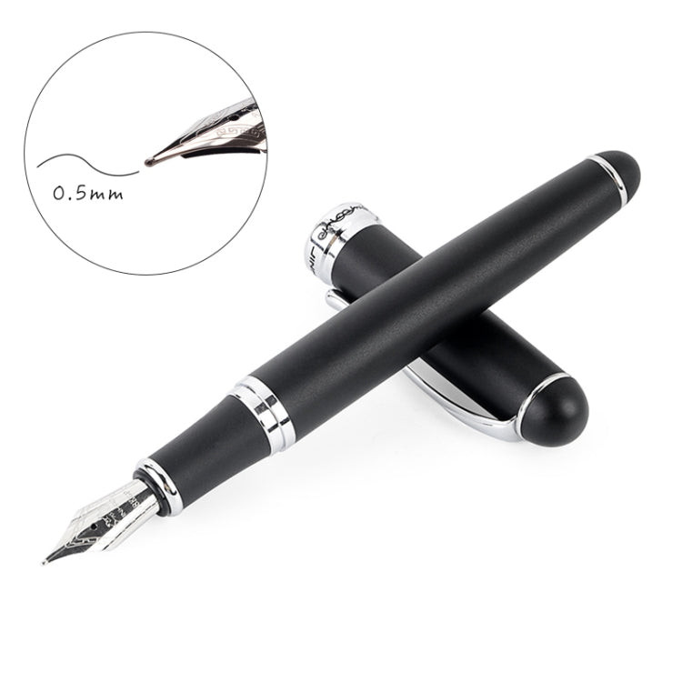 X750 Stationery Stainless Steel Fountain Pen Medium Nib Ink Pens School Oiifice Gift, 0.5mm, 1.1mm