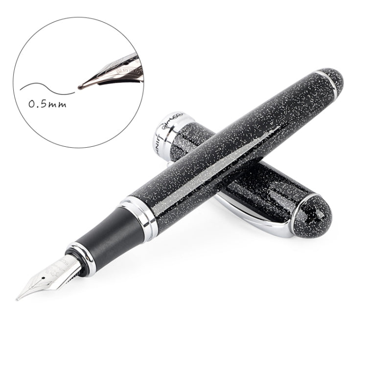 X750 Stationery Stainless Steel Fountain Pen Medium Nib Ink Pens School Oiifice Gift, 0.5mm, 1.1mm