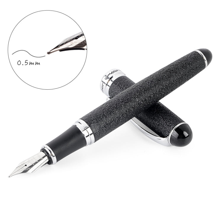 X750 Stationery Stainless Steel Fountain Pen Medium Nib Ink Pens School Oiifice Gift, 0.5mm, 1.1mm