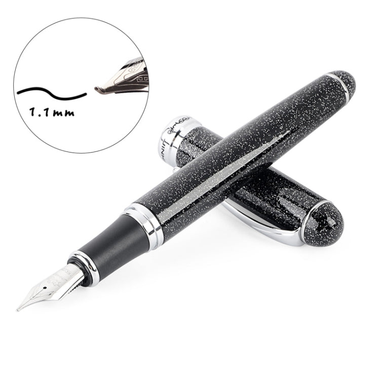 X750 Stationery Stainless Steel Fountain Pen Medium Nib Ink Pens School Oiifice Gift, 0.5mm, 1.1mm