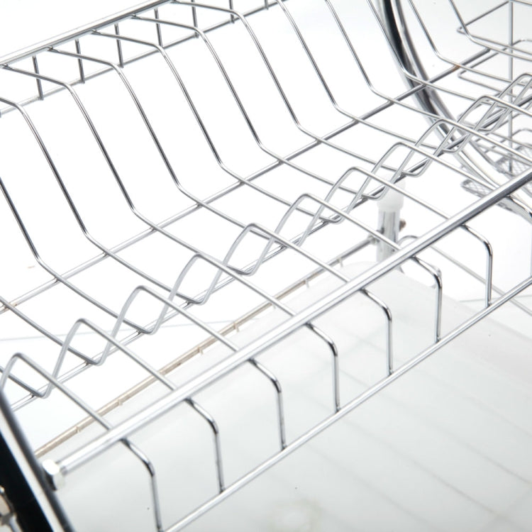 2 Tiers Kitchen Dish Drying Rack Drainer Dryer Tray Cultery Holder, Cultery Holder