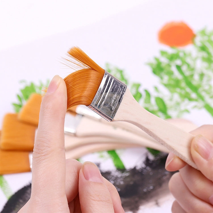 10 PCS Nylon Hair Painting Brush Oil Watercolor Water Powder Paint Brushe