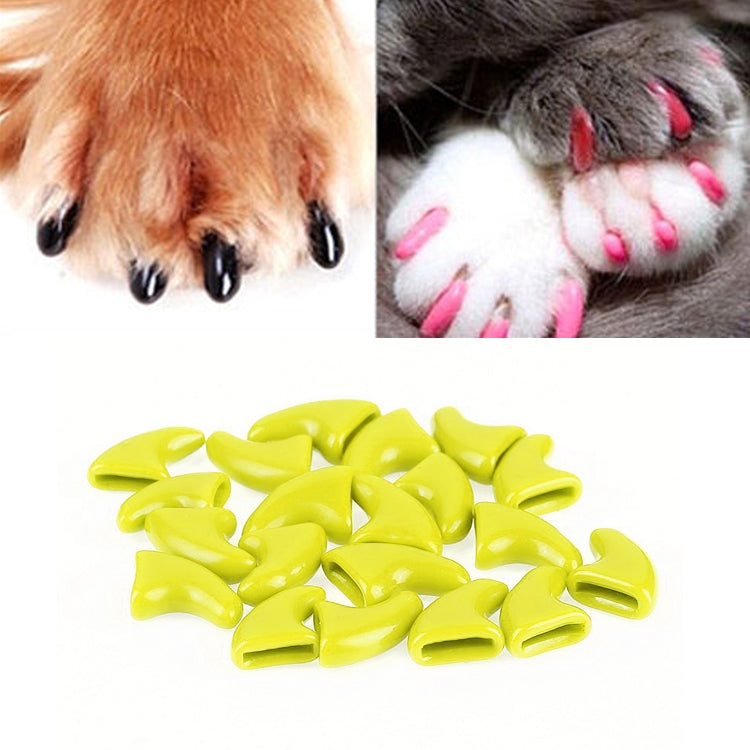 20 PCS Silicone Soft Cat Nail Caps / Cat Paw Claw / Pet Nail Protector/Cat Nail Cover, XS, S, M, L