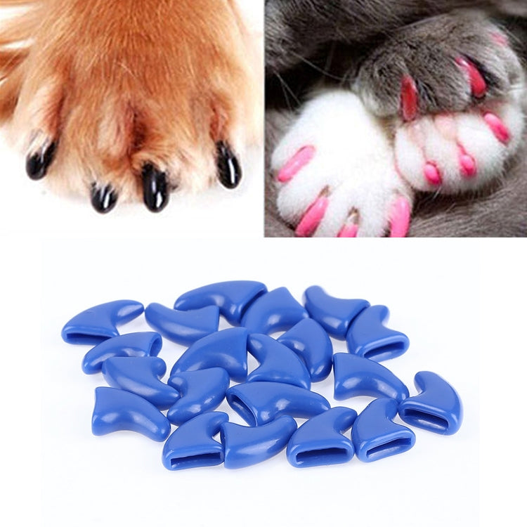 20 PCS Silicone Soft Cat Nail Caps / Cat Paw Claw / Pet Nail Protector/Cat Nail Cover, XS, S, M, L