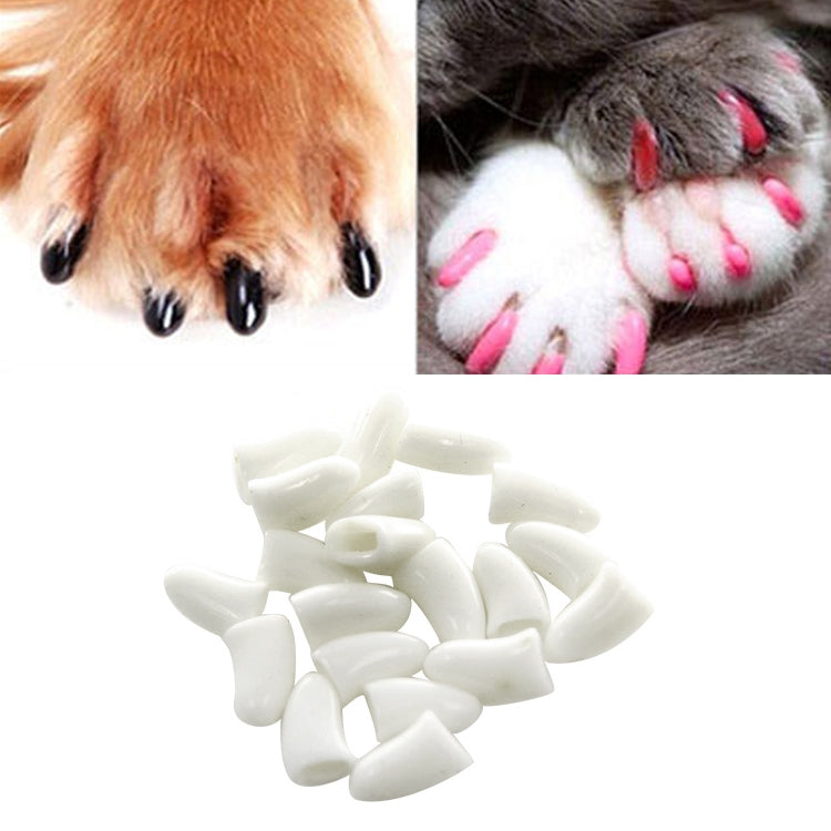 20 PCS Silicone Soft Cat Nail Caps / Cat Paw Claw / Pet Nail Protector/Cat Nail Cover, XS, S, M, L