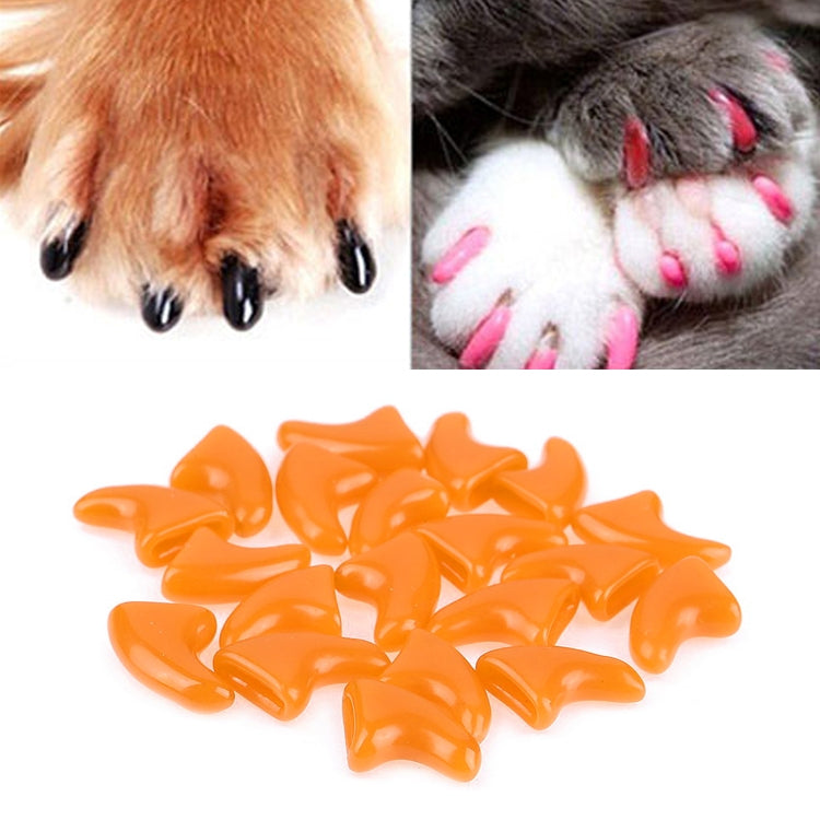 20 PCS Silicone Soft Cat Nail Caps / Cat Paw Claw / Pet Nail Protector/Cat Nail Cover, XS, S, M, L