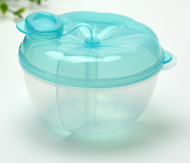 Baby Milk Powder Formula Dispenser Food Container Storage Feeding Box 3 Layer Leakproof Travel Storage Box for Kids Toddler, Green, Pink, Yellow, Blue
