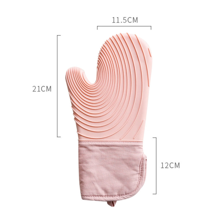 Thickened Silicone Gloves Household Microwave Oven Anti-Scald Insulation Glove, Pink, Light blue, Lake Blue