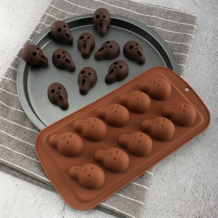 Halloween Cartoon Baking Set Chocolate Mold, Skull Shape, Pumpkin Head Shape, Wizard Hat Shape, Bat Shape