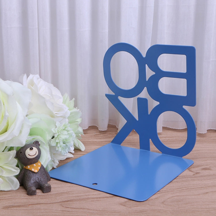 Alphabet Shaped Iron Metal Bookends Support Holder Desk Stands For Books