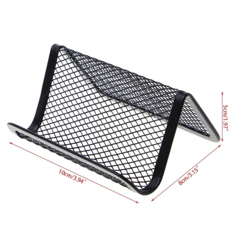 10 PCS Office Convenient Practical Metal Mesh Card Holder, 10 PCS  Mesh Card Holder