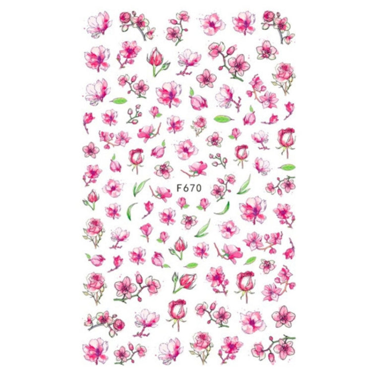 10pcs 3D Adhesive Butterfly Retro Rose Color Nail Art Sticker