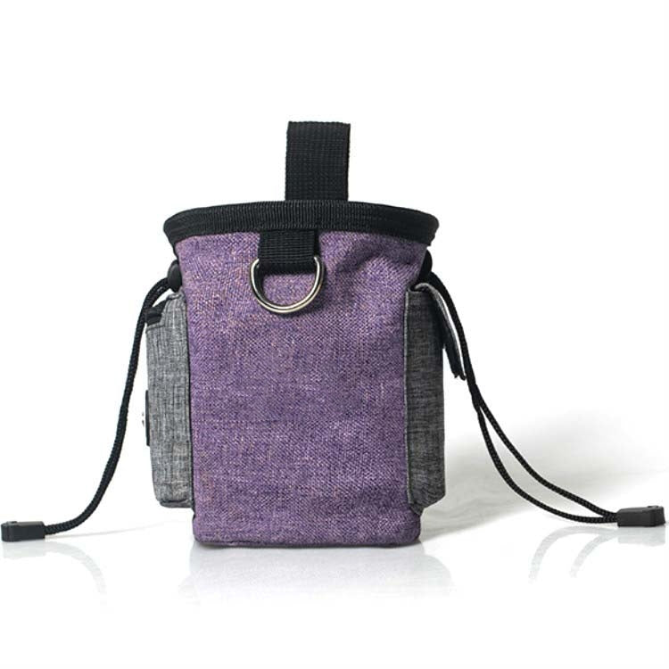 Pet Training Waist Bag With Belt Portable Outing Training Pet Snack Bag, Purple Waist Bag, Purple Waist Bag+Folding Bowl