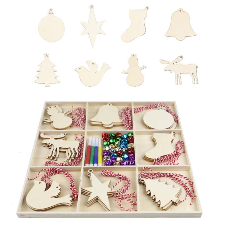 Christmas Creative DIY Decoration Gift Set  Handmade Wood Chip Pendant, JM02027, JM02028, JM02029, JM02030, JM02031, JM02032, JM02033, JM02034, JM02035, JM02036, JM02037, JM02038, JM02039, JM02040, JM02041