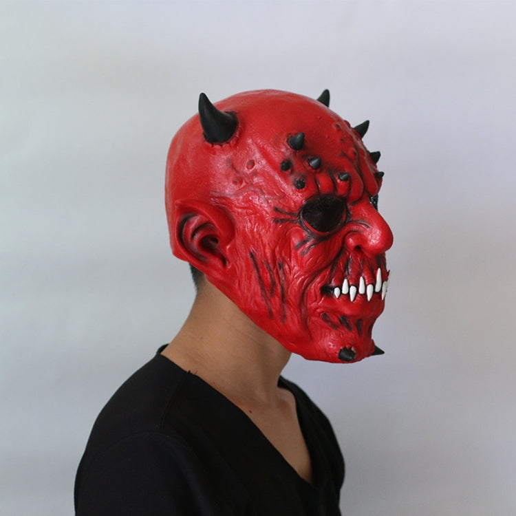Halloween Party Haunted House Bar Hell Ox Horn Monster Horror Headgear Latex Mask, Horns