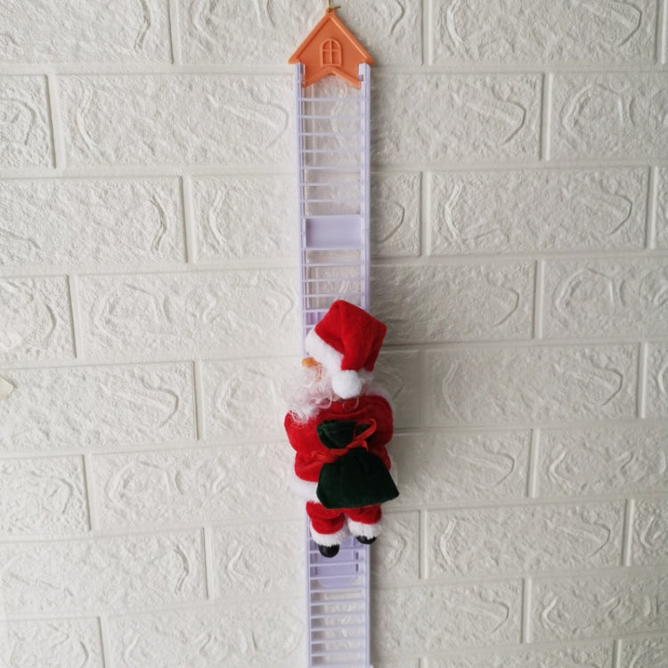 Electric Santa Claus Toy Christmas Children Gift Decoration, Double Ladder C, Ladder A House, Climbing Beads, Red Ladder