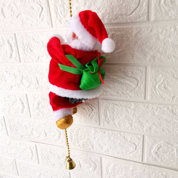 Electric Santa Claus Toy Christmas Children Gift Decoration, Double Ladder C, Ladder A House, Climbing Beads, Red Ladder