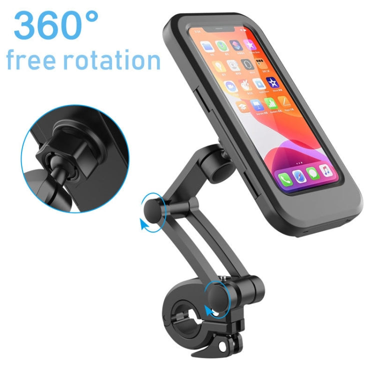 Motorcycle Rearview Mirror Mobile Phone Bracket Locomotive Mobile Phone Bracket Bicycle Handle Waterproof Bracket, Waterproof Bracket