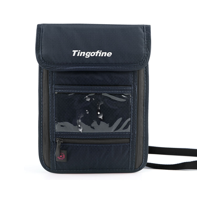 Travel Storage Messenger Passport Bag Multifunctional RFID Anti-Theft Hanging Neck Document Bag Card Bag, 21x16cm