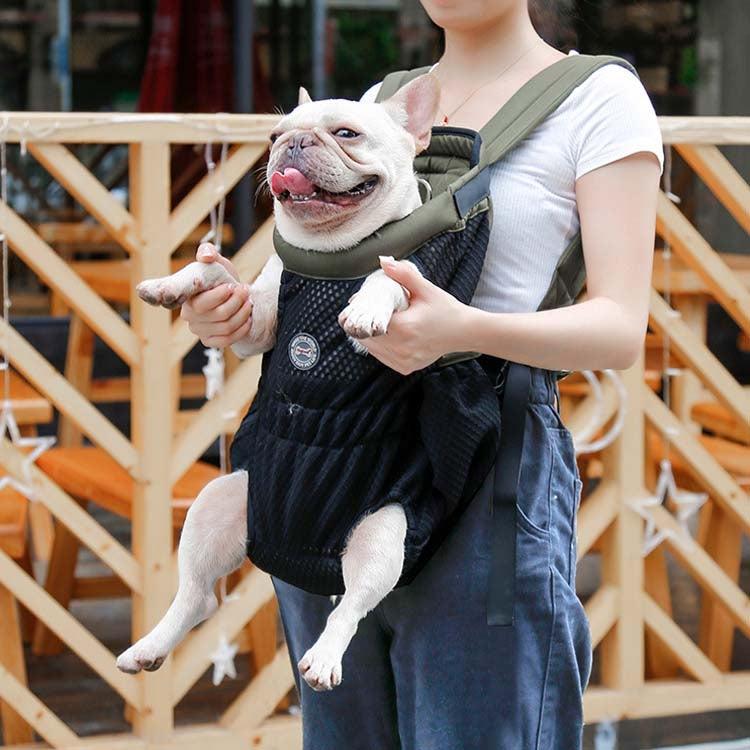 Doglemi Pet Outing Backpack Dog Shoulder Chest Bag Breathable Mesh Dog Cat Bag, M, L
