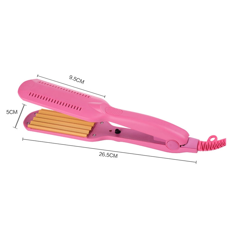 220V Professional Ceramic Corrugated Curling Iron, Blue, Pink, Red, Rose red, White
