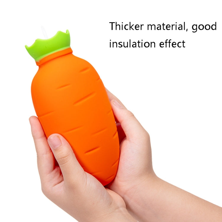 Carrot-Shaped Silicone Water Injection Warm Water Bag Winter Leak-Proof And Explosion-Proof Hand Warmer, Orange, White Pink, White Green, Light Green