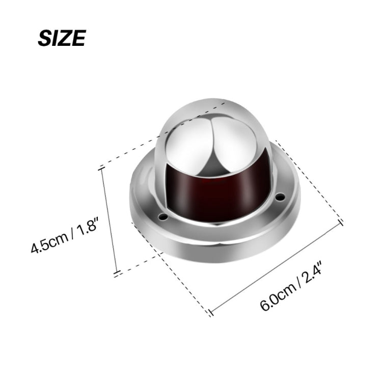 1 Pair Stainless Steel LED Navigation Light Red Green Sailing Signal Light for Marine Boat Yacht Warning Light, DC 12V, 1 Pair 12V