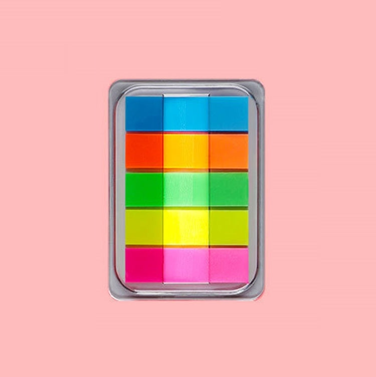 5pcs Fluorescent Transparent Small Sticker Note Indicator Label Index Sticker, 7660 (One Box), 7661 (One Pack), 7662 (One Pack), 7663 (One Pack), 7664 (One Pack), 7665 (One Pack)