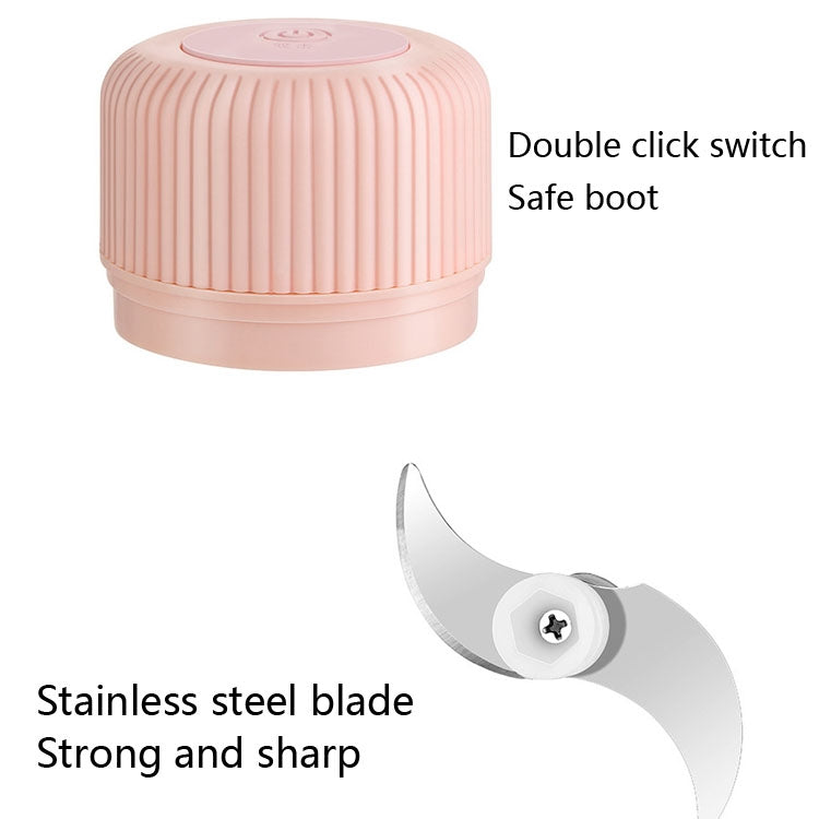 Household Vegetable Cutting Electric USB Garlic Masher Baby Mini Cooking Machine Baby Food Supplement Machine, 100ml, 250ml, 100ml + 250ml