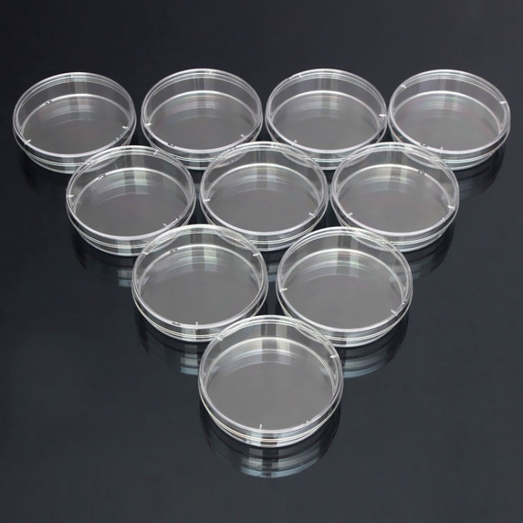 10 PCS Polystyrene Sterile Petri Dishes Bacteria Dish Laboratory Medical Biological Scientific Lab Supplies, 55mm, 60mm, 90mm, 100mm, 150mm