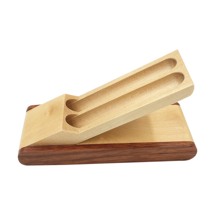 Creative Maple Pen Set with Wooden Pen Box Student Stationery Office Gifts, 2PCS Ballpoint Pen+Pen Box