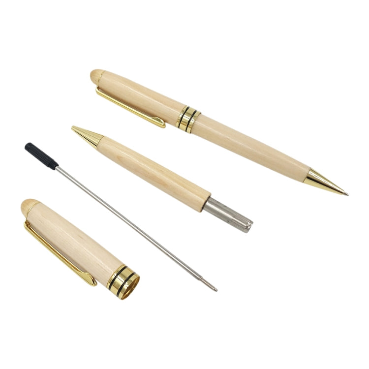 Creative Maple Pen Set with Wooden Pen Box Student Stationery Office Gifts, 2PCS Ballpoint Pen+Pen Box