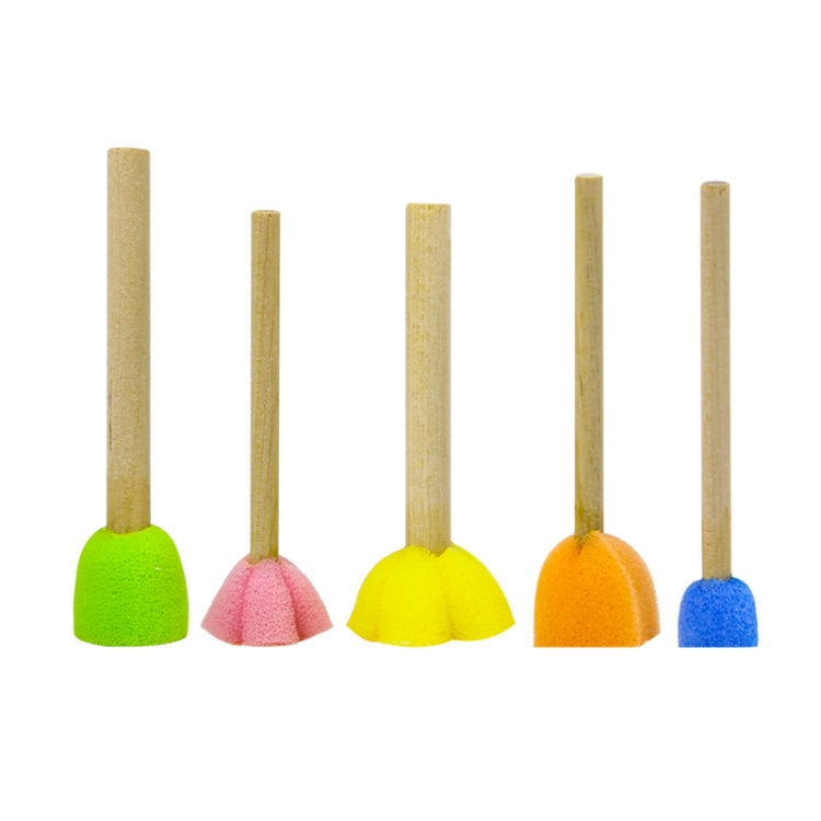 5 in 1 Sponge Stamp DIY Graffiti Items For Children, 10 Packs Mushroom Stick