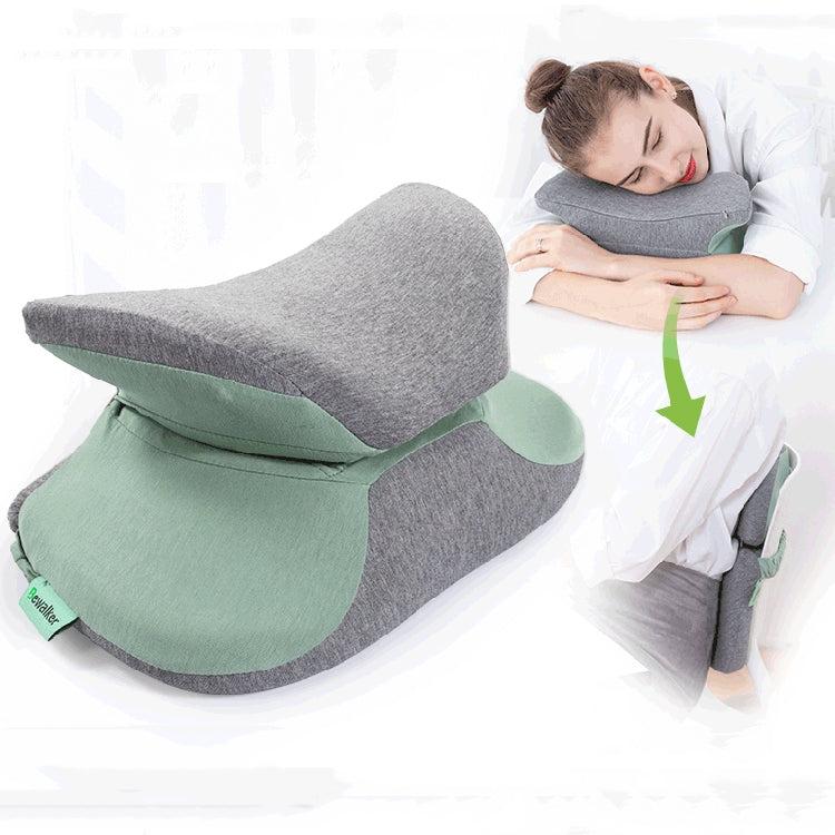 BEWALKER Multifunctional Student Portable Nap Pillow Waist Support Foldable Memory Foam Nap Pillow Office Sleeping Pillow, 38x20x15cm