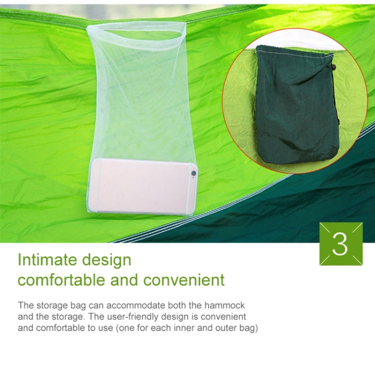 1-2 Person Outdoor Mosquito Net Parachute Hammock Camping Hanging Sleeping Bed Swing Portable  Double  Chair, 260 x 140cm, 260x140cm Blue Grey, 260x140cm Pink, 260x140cm Pink Blue, 260x140cm Green, 260x140cm Yelliw Green, 260x140cm Dark Blue           ...