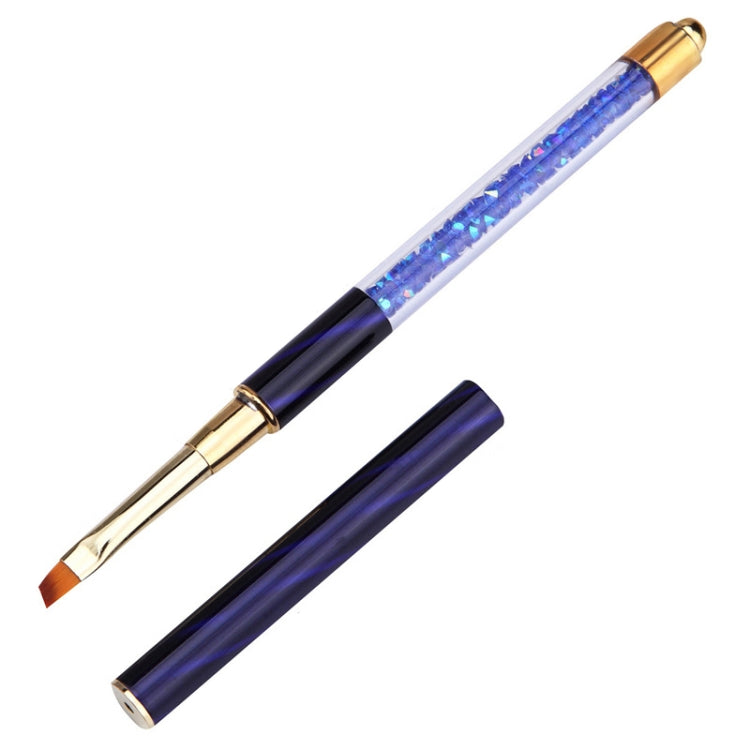 Cat Eye Pen Barrel Painted Pen With Diamond Light Therapy Nail Tool Light Therapy Pen, 1# Red Stripes (Flat Head), 2# Purple Stripes (Gradient), 3# White Stripes (Round Head), 4# Dark Blue Stripes (Oblique Head), 5# Dark Green Stripes (Short Cable)    ...