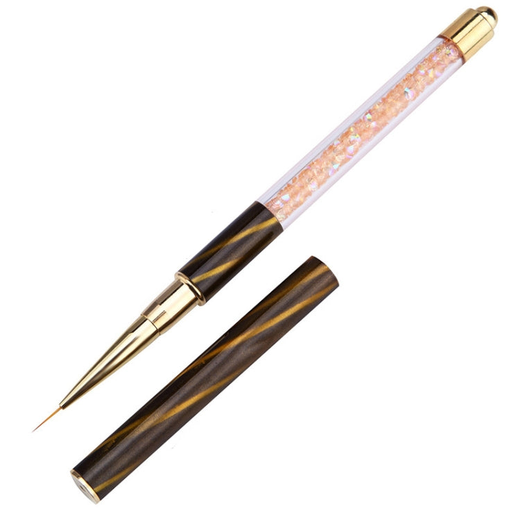 Cat Eye Pen Barrel Painted Pen With Diamond Light Therapy Nail Tool Light Therapy Pen, 1# Red Stripes (Flat Head), 2# Purple Stripes (Gradient), 3# White Stripes (Round Head), 4# Dark Blue Stripes (Oblique Head), 5# Dark Green Stripes (Short Cable)    ...