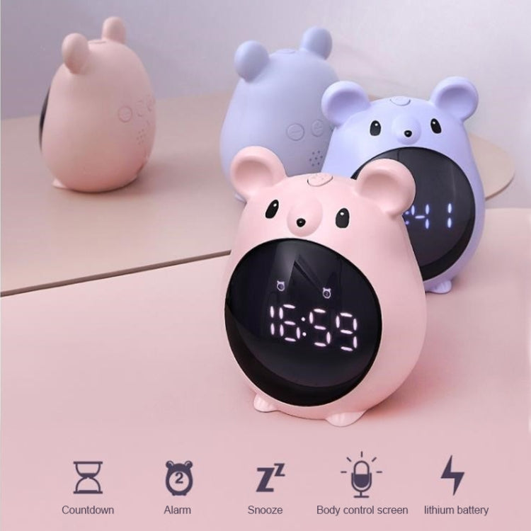 Elf Mouse Alarm Clock Countdown Learning Time Management Student And Child Cartoon Clock, Blue, Pink