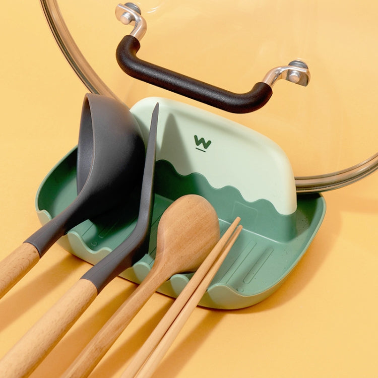 Pot Lid Rack Kitchen Countertop Finishing Storage Bracket Spatula Soup Spoon Chopsticks Rack, 4 PCS Orange, 4 PCS Green