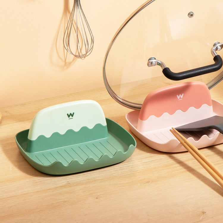 Pot Lid Rack Kitchen Countertop Finishing Storage Bracket Spatula Soup Spoon Chopsticks Rack, 4 PCS Orange, 4 PCS Green