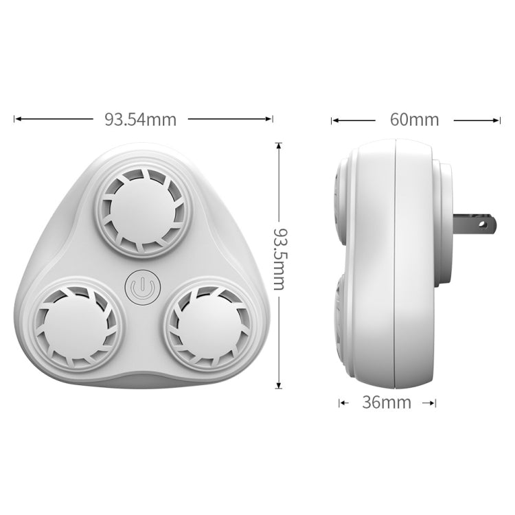 BG310 3-Horn Ultrasonic Automatic Frequency Conversion Mouse Repeller/Insect Repellent/Mosquito Repellent, US Plug 110V, EU Plug 220V, AU Plug 220V, UK Plug 220V, JP Plug 110V