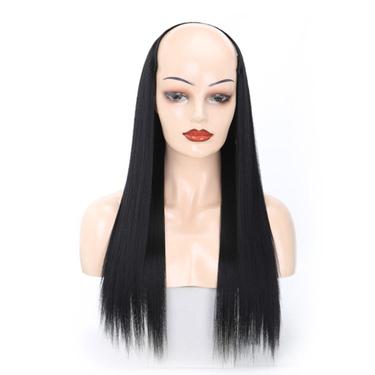 Wig Half Headgear Long Straight Hair U-Shaped Wig Headgear, 1.US-1B# Black, 2.US-1BT0906 #, 3. Black Gradient Sapphire Blue, 4.US-2# Natural Black, 5.US-4# Brown Black, 6.US-4H27#, 7.US-4M30# Linen, 8.US-4M33# Chestnut Color, 9.US-8#, 10.US-8H613#     ...